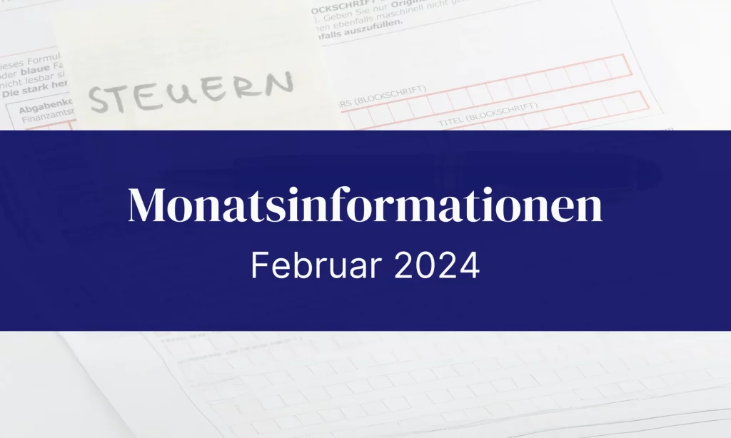 KSME Schwerin Steuerinformationen Februar 2024